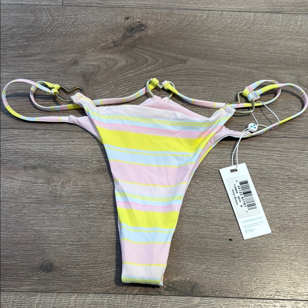 Frankie's Bikinis Pastel Striped Bikini Bottom